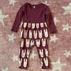 Tea Collection bunny romper, 12-18M
